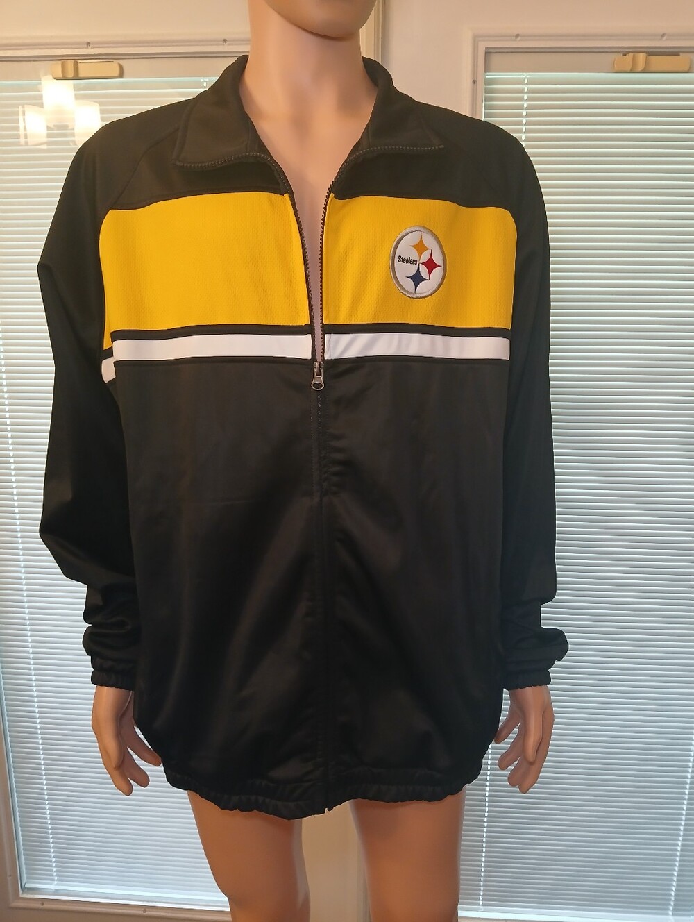NFL Pittsburgh Steelers Black and Yellow Track Jacket
